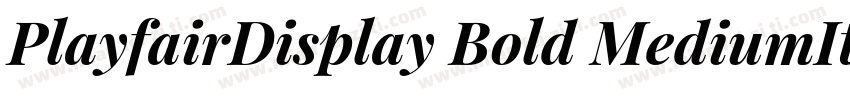 PlayfairDisplay Bold MediumItalic字体转换